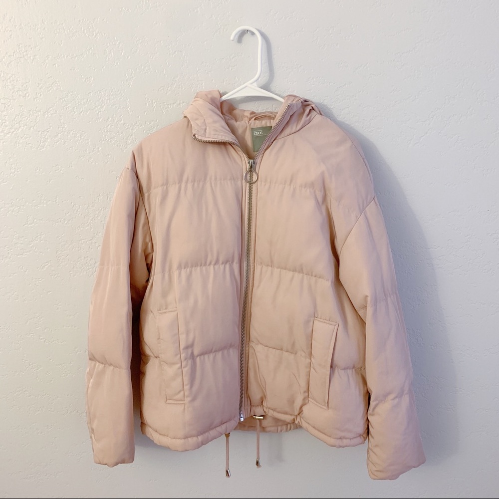 ASOS light pink puffer jacket